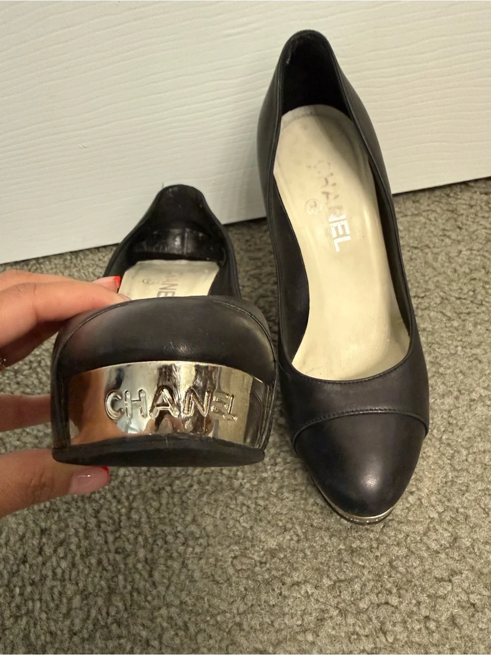 CHANEL black pumps